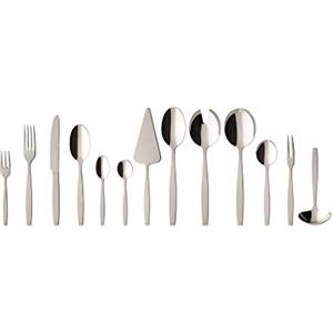 Villeroy & Boch - Charleston Set Di Posate 68 Pz. 68 Pezzi Argento/Platino, Lavabile in Lavastoviglie, Servizio Posate 12 Persone Acciaio Inox, Forchette, Coltelli, Cucchiaio, Acciaio Inossidabile