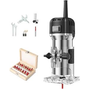 GENERIC Router Per Legno, Router Per La Lavorazione Del Legno - Router Elettrico Portatile Per Legname,Strumento Per Router Di Legno Manuale, Set Completo Di Strumenti Per La Lavorazione Del Legno Per La