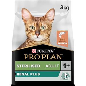 Purina Pro Plan Sterilised Renal Plus Crocchette Gatti Adulti Ricco in Salmone 3kg