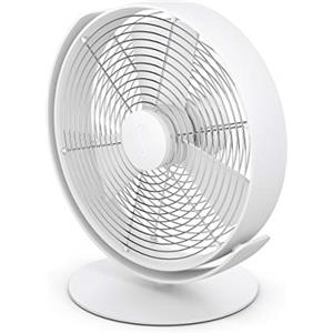 Stadler Form Ventilatore da tavolo Tim, raffredda silenziosamente con regolatore di velocità continuo, con porta USB, ideale per camera da letto e ufficio, bianco