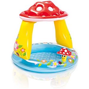 Intex 57114 - Piscina Baby Fungo, 102 x 89 cm, Blu/Rosso