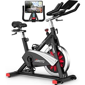 JOROTO X2PRO Cyclette Professionale Bluetooth Bicicletta Cyclette Indoor con Volano 16 KG & Freno Magnetico Resistenza Regolabile con Ampio Supporto per Tablet