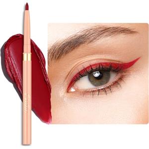 OULAC Matita Occhi Waterproof, Eyeliner Rosso Mat Girevole, Colore Intenso, Dura 12 Ore +, Texture Liscia e Cremosa, Non Trasferibile, Vegan (07) Cherry