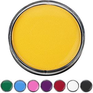 LOPHE Body Paint, 30g Truccabimbi Face Paint Colori Trucco Bambini, Sicuro e Lavabile, Pittura del Corpo Pittura Viso Professionale Colori per Pancia Gravidanza, Halloween, Carnevale, Festa(16#Giallo)