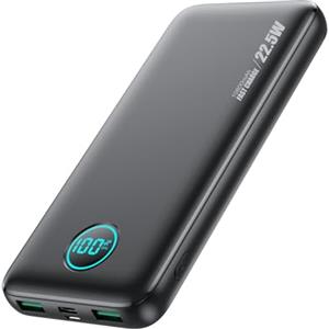 AXNEB Power Bank 10800mAh,Ultra Sottile & Leggero 22.5W PD Caricatore Portatile con Display LCD, USB C Ingressi&Uscite Powerbank QC4.0 Batteria Esterna per iPhone Samsung Huawei Xiaomi ECC