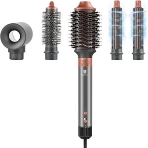 webeauty [5 in 1]webeauty Spazzola Asciugacapelli & Air Styler, 110000 GIRI/MIN, 20M/S, 1400W Asciugacapelli 200 Milioni Ione Spazzola Ad Aria Calda per Capelli Arricciacapelli Ad Aria Spazzola Volumizzante