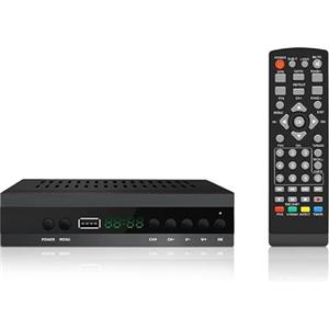 RAYPOW 2025 Nuovo decoder TV TDT DVB-T T2 H265 HEVC FTA Full HD PVR, USB, HDMI, SCART, sintonizzatore TV digitale terrestre, ricevitore digitale, Full HD 1080p JN-821T2