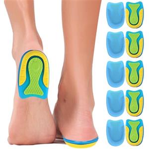 ATSGJLZN ATSGLZN Talloniera per Spina Calcaneare,5 Paia Talloniere in Silicone per Tallonite,Plantare per Spina Calcaneare,Soletta Tallone per Allevia la Fascite Plantare, lo Sperone Calcaneare, le Tendiniti