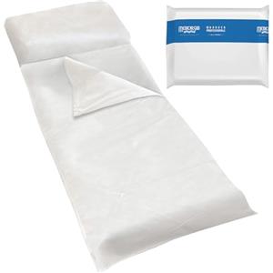 MEDICAL SUD PROFESSIONAL 1 Sacco Lenzuolo Monouso 30 gr con Federa, Fodera Usa e Getta per Sacco a Pelo, Leggero e Super Pratico, Ideale per B&B, Camping, Treni, Cabine, 220x100 cm, Medical Sud Prodotti Monouso da Viaggio