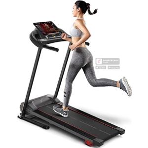 Sportstech - F10 Tapis Roulant Pieghevole, 1HP Tapis Roulant Professionale con 3 Livelli Di Inclinazione (Fino A 18°), A Bassa Rumorosità Tapirulan Pieghevole E Console LCD