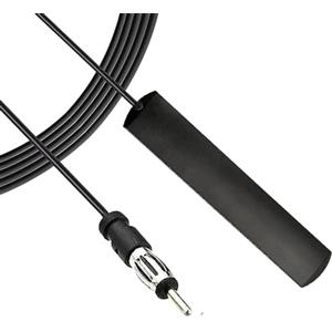 RRICHH Antenna Autoradio Universale Adattatore Antenna Auto per Patch Radio FM Spina DIN con cavo da 3 m Dab Antenna con Amplificatore di Segnale per Veicolo Camion SUV Auto FM Radio Audio Stereo