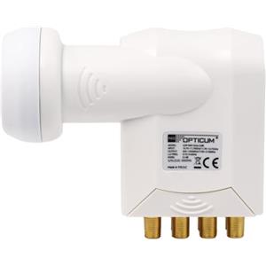 RED OPTICUM LOP 04H Octo LNB I LNB digitale a 8 vie con figura di rumore di soli 0,1 dB e Protezione dalle intemperie estendibile I Full HD - 3D - UHD - 4K Ready I Sat-LNB per 8 partecipanti