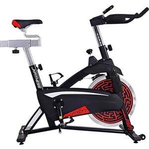 JK FITNESS Spin Bike [Volano 18 Kg] Cyclette Da Casa, Cyclette Professionale | Console LCD | Regolabile e Ergonomica [Sella Soft Race Regolabile] Sistema Frenante a Tampone | Trasmissione a Cinghia