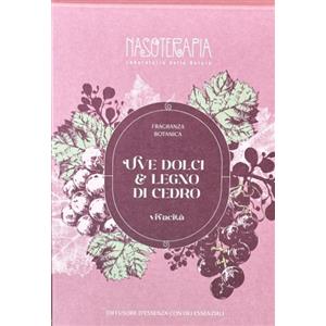 HP ITALIA Srl Nasoterapia Diffusore a Bastoncini Uve Dolci e Legno di Cedro 200ml - Profumo Dolce e Legnoso per Ambienti