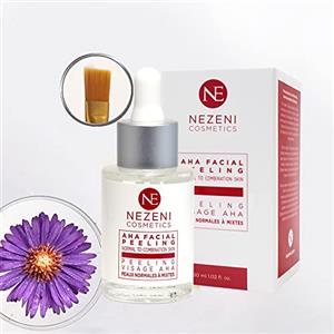 NE NEZENI Peeling Chimico Viso 4 POTENTI ACIDI: 10% Glicolico, Azelaico, Lattico, Tartarico | Pulizia dei pori, elimina punti neri e brufoli | Nezeni Cosmetics - BASSO CONSERVANTE