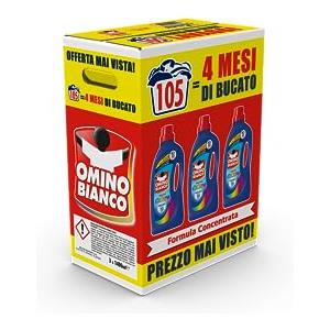 Omino Bianco - Detersivo Lavatrice Liquido Color+, 105 Lavaggi, Specifico per Capi Colorati, Tecnologia Salva i Colori e Cattura il Grigiore, 1400 ml x 3 Confezioni