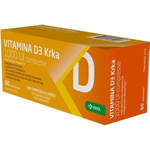 Krka Vitamina D3 1000 UI - Integratore Alimentare 60 Compresse