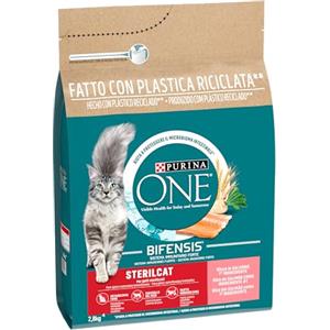 Purina ONE Bifensis Crocchette Gatto Sterilizzato Salmone, Sacco da 2,8kg