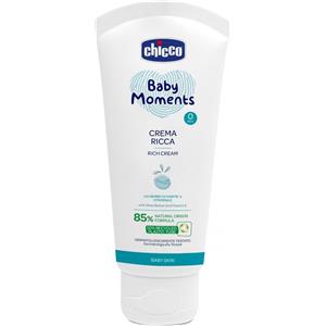 Chicco Crema Ricca Baby Moments 100 ml con Burro di Karité e Vitamina E per Pelli Sensibili