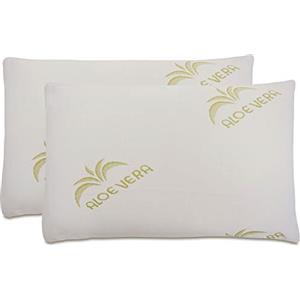 Baldiflex Emporio - Coppia di Cuscini in Memory Foam, Modello Saponetta, Fodera in Aloe Vera