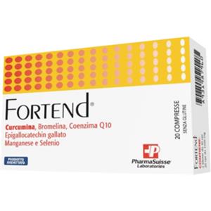 PHARMASUISSE - Fortend Integratore Alimentare per Tendini e Legamenti con Curcumina, EGCg, Bromelina, Coenzima Q10, Manganese e Selenio - 20 Compresse