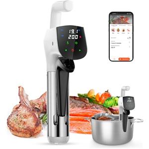 Brolteja Termosubacqueo sottovuoto,Sous Vide,Wi-Fi Slow Cooker Circolatore di Immersione,con funzione APP controllo accurato della temperatura e del tempo per la cucina