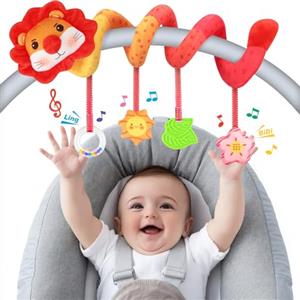 Sootouo Giochi Spirale Passeggino Neonati 0 3 6 8 9 12 Mesi, Giocattolo Peluche & Sonaglio per Palestrina Neonato Montessori Sensoriali Regalo Bimbi Femmina Maschio Nascita Natale Gioco Bambini 1 Anni