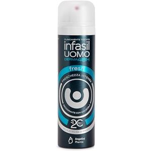Infasil Uomo Derma 48H Fresh, Deodorante Uomo Spray, Fragranza Fresca con Molecola 2C e Betaciclodestrina che Assorbe gli Odori, Efficacia fino a 48H, Freschezza Intensa, 150 ml.