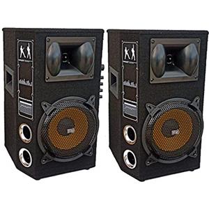 WEB COPPIA CASSE AMPLIFICATE ATTIVE DJ 600W 8 21 cm karaoke DIFFUSORI BLUETOOTH + USB/SD