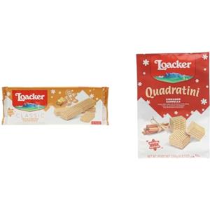 Loacker Cialde di Wafer Farcite da una Deliziosa Crema di Pan di Zenzero, Snack Dolci, 175g + Loacker Cialde di Wafer Farcite di Deliziosa Crema arricchita dalla Cannella, 250 g