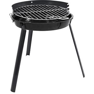 BlackTorch Griglia rotonda - Barbecue a carbonella - Compatto, leggero, portatile - Nero - indipendente - Esterno