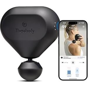 Theragun Mini 2.0, Pistola per massaggio elettrica portatile, trattamento compatto dei tessuti profondi per alleviare il dolore portatile, massaggiatore a percussione, Nero