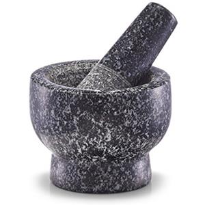 Zeller 24504 - Set di mortaio e pestello, granito, antracite, 9 x 9 x 6.5 cm, 2 unità