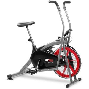 FITFIU Fitness BELI-150 - Cyclette ellittica avec la resistenza dell aria con sella regolabile e display LCD multifunzionale, macchina fitness allenamento della resistenza e l'allenamento cardio