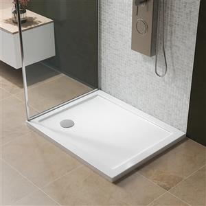 Parama Piatto doccia 80x100 cm bianco lucido bordato in acrilico rinforzato | Asteios