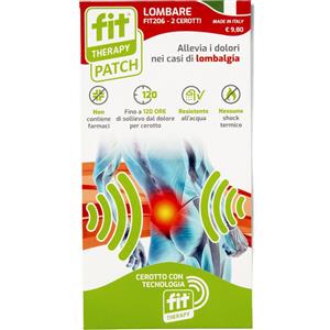 D.FENSTEC Cerotto Fit Therapy Lombare 2 Pezzi - Allevia il dolore con tecnologia FIR e minerali