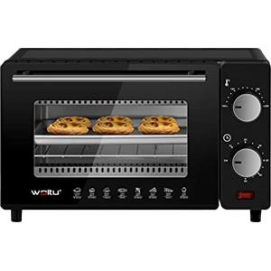 WOLTU Fornetto Elettrico 10L 650W, Forno per Pizza Elettrico, Mini Forno con Teglia, Griglia e Pinza, Temperatura tra 100-230℃, Timer 0-60 min, 650W, Nero, BF14sz