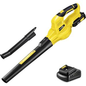 SnapFresh Soffiatore a Batteria 20V Soffiatore Elettrico Parkside Soffiatore per Foglie con Batteria e Caricabatterie 210 km/h 240m³/h / 2 Modalità /1,2kg per Foglie/Prato/Auto/Polvere (Giallo)