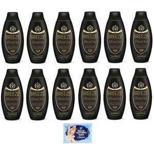 Felce Azzurra 12x BREEZE BlackOud Doccia Shampoo e Bagnoschiuma,deterge efficacemente corpo e capelli 400ml + 1 Busta di Talco Felce Azzurra in omaggio da 100g