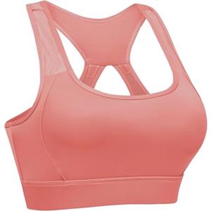 Litherday Reggiseno Sportivo Donna Top Sportivo Donna Fitness con Imbottito Abbigliamento Palestra Donna Comfort Push-Up per Ginnastica Corsa Jogging Yoga Rosa S