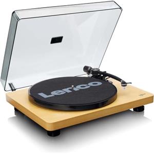 Lenco L-30WD USB - Giradischi con trasmissione a cinghia - 33 e 45 giri - USB - uscita RCA - digitalizza dischi - preamplificatore - legno, único
