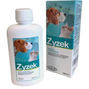 ZYZEK Shampoo Antiparassitario per Cani e Gatti - Ectoparassiticidi con Permetrina e Estratto di Piretro - Flacone 200 ml