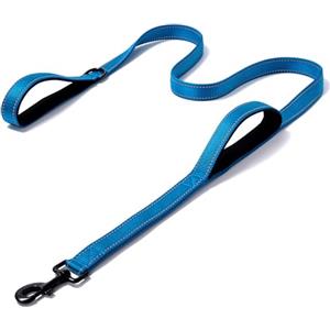 Eyeleaf Guinzaglio per Cani 1,5 Metri Riflettente e Forte con Doppio Manico Imbottite Resistente Nylon Guinzaglio per Cani Taglia Grande Media Blu