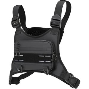 KOCULEMI Tasca sul petto impermeabile per uomini e donne: zaino da corsa minimalista per allenamenti, supporto per telefono da corsa con spazio extra, gilet da corsa leggero, tasca sul petto da moto,