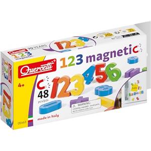 Quercetti 123 Magnetic Ricambi Numeri, Ideale con Lavagna Magnetica per Bambini, 48 Numeri Magnetici Colorati, Giochi Educativi 4 Anni, Regalo Bambina 5 Anni, Giochi Bambini 4 Anni Made in Italy