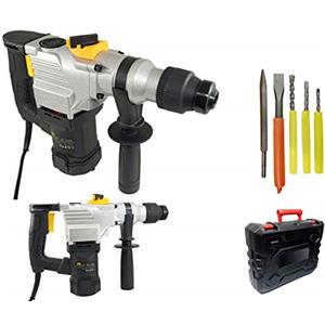 Topolenashop Trapano scalpellatore con cavo martello demolitore 1350w 28mm tassellatore 5 accessori