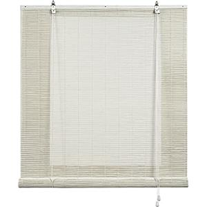 STORESDECO Tende a Rullo in Bambù da esterno e interni Tenda di Bamboo Naturale Tapparella di Bambù Avvolgibile per Porte e Finestre Cortina Romane di ventilazione Protezione solare STORESDECO Bianco 120x175 cm