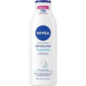 NIVEA Crema Corpo Idratante Express 250 ml - Idratazione 72h per Pelle Normale e Secca con Acido Ialuronico e Minerali Marini