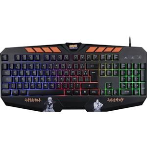 Konix Naruto Shippuden Tastiera gaming con cavo - Membrana AZERTY - Anti-ghosting - Cavo da 1,7 m - Design Naruto e Sasuke
