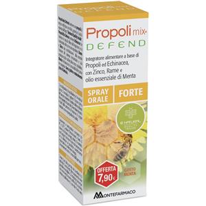 Montefarmaco Propoli Mix DEFEND Spray Orale Forte 30ml - Integratore Alimentare con Propoli ed Echinacea per il Supporto Immunitario